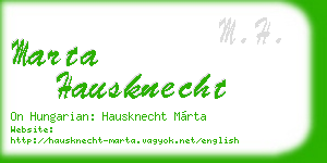 marta hausknecht business card